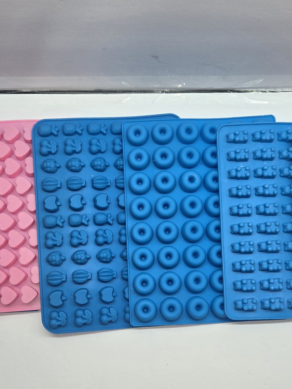 Silicone Candle& Soap Molds - Blue & Pink Mini Shapes